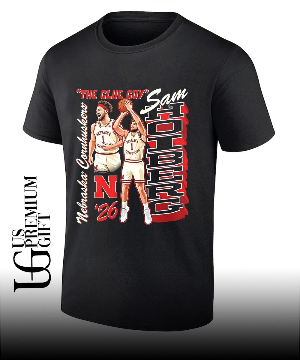 Sam Hoiberg The Glue Guy Nebraska Cornhuskers graphic shirt