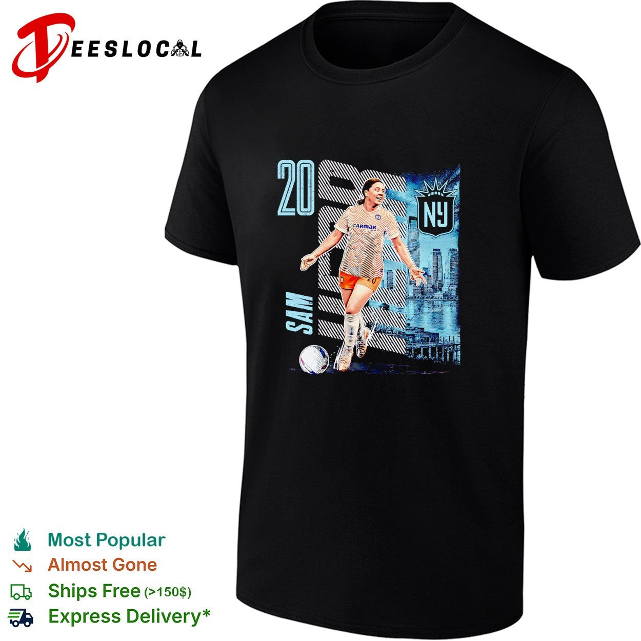 Sam Kerr number 20 Gotham FC graphic shirt