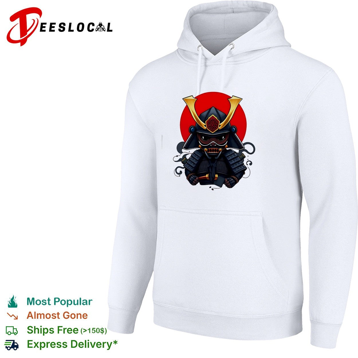 Samurai red sun helmet shirt