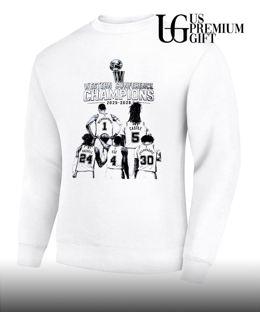 San Antonio Spurs 2025 2026 NBA WEstern Conference Champions T-shirt