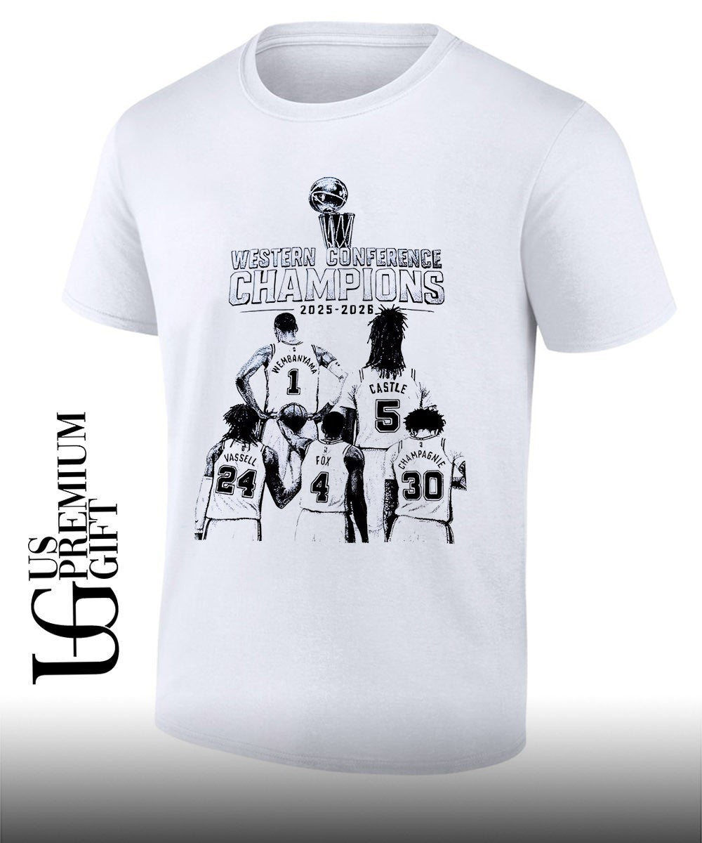 San Antonio Spurs 2025 2026 NBA WEstern Conference Champions T-shirt