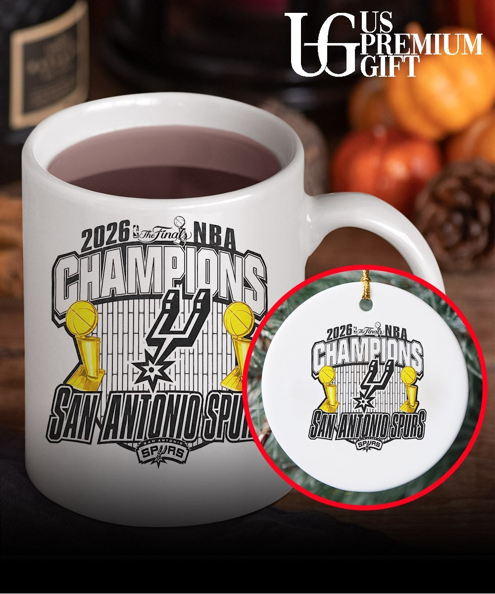 San Antonio Spurs 2026 NBA Finals Champions trophy graphic T-shirt