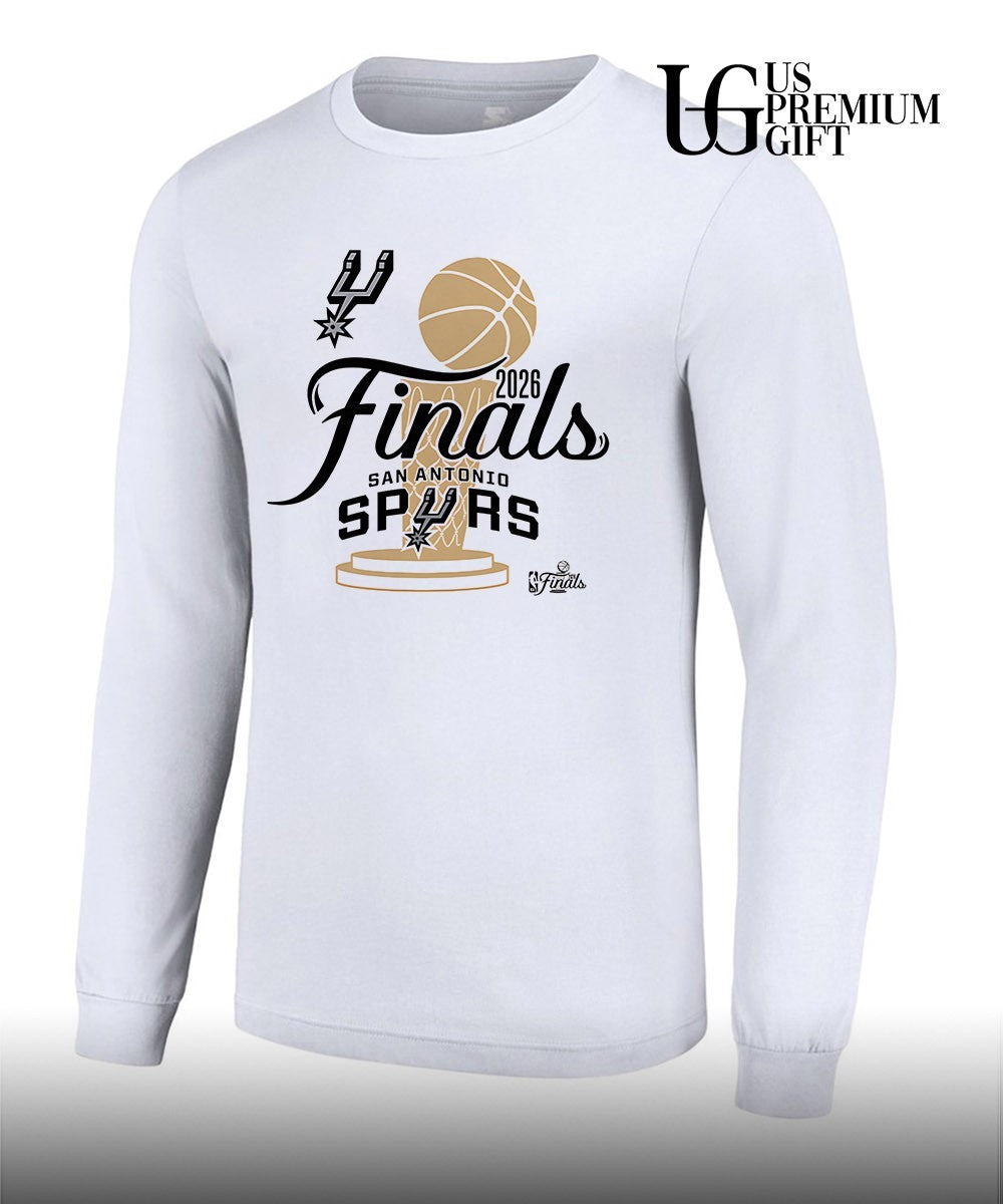 San Antonio Spurs 2026 NBA Finals trophy script T-shirt
