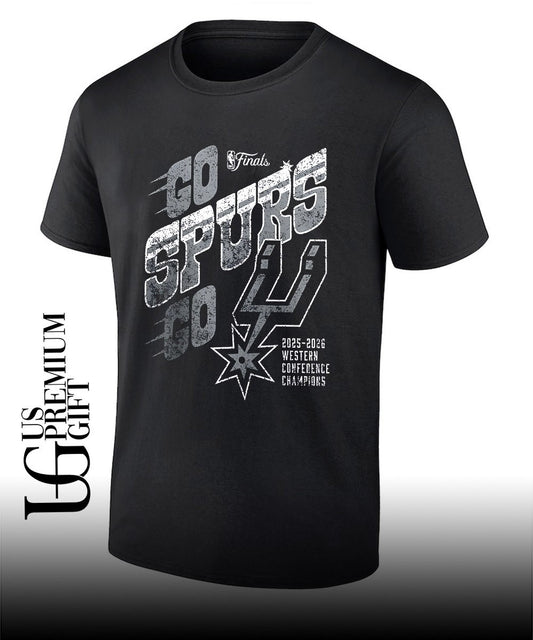 San Antonio Spurs 2026 NBA Western Conference Champions go spurs go T-shirt