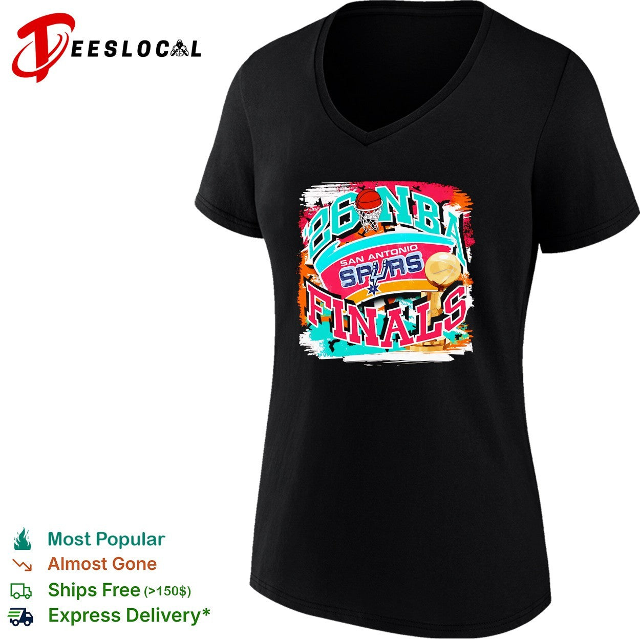 San Antonio Spurs 96 NBA Finals vintage graphic shirt