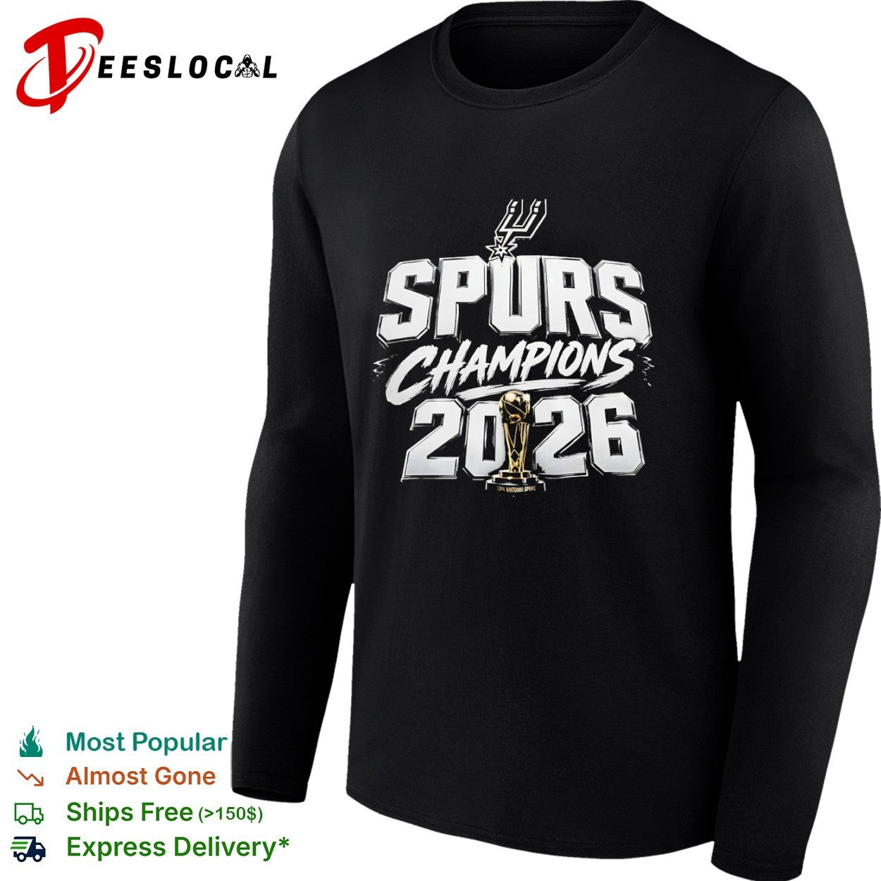 San Antonio Spurs Champions 2026 Larry O’Brien Trophy National Basketball shirt