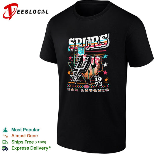 San Antonio Spurs Est 1973 Texas Cactus Desert Southwest Native Pattern shirt