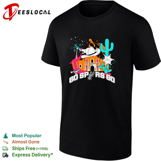 San Antonio Spurs Go Spurs Go cowboy boots and hat cactus shirt