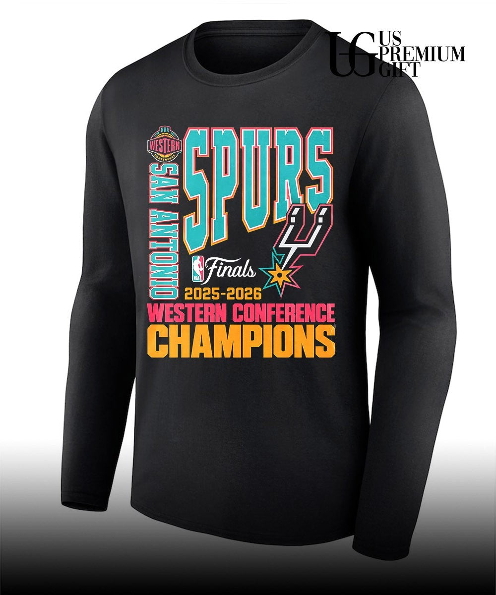 San Antonio Spurs NBA 2025-2026 Western Conference Finals Champions shirt
