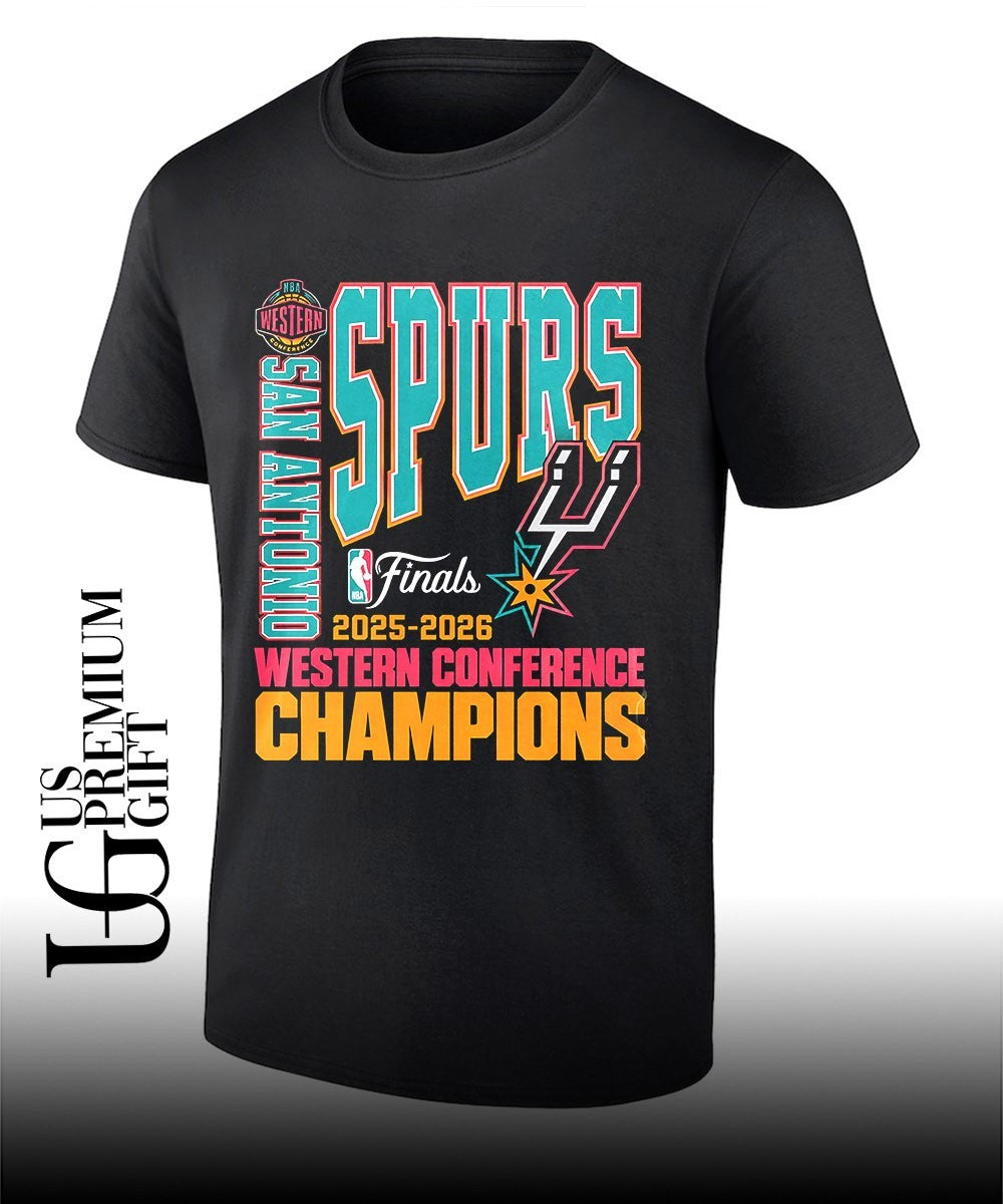 San Antonio Spurs NBA 2025-2026 Western Conference Finals Champions shirt