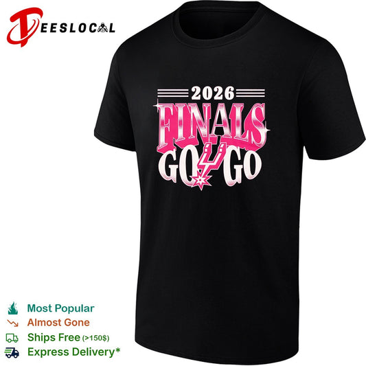 San Antonio Spurs NBA 2026 Finals Go Game 1 Pink design shirt