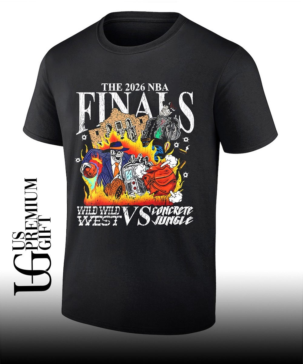 San Antonio Spurs NBA 2026 Finals Wild Wild West vs Concrete Jungle shirt