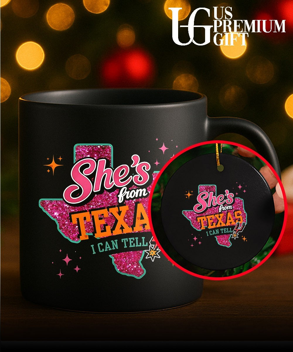San Antonio Spurs NBA she’s from Texas I can tell State Map shirt