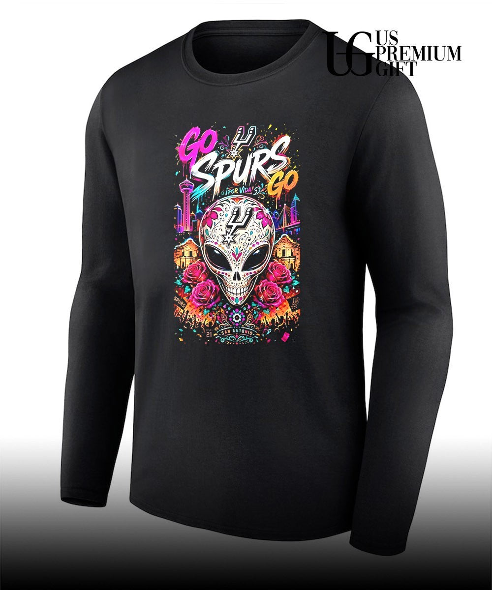 San Antonio Spurs Sugar Skull Por Vida Go Spurs Go shirt
