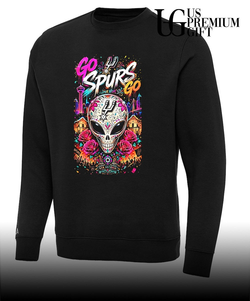 San Antonio Spurs Sugar Skull Por Vida Go Spurs Go shirt