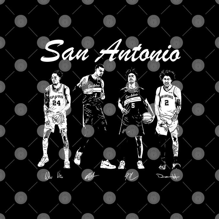 San Antonio Spurs Wembanyama Harper Castle Vassell Shirt