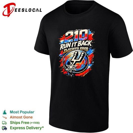 San Antonio Spurs run it back team logo 210 playoffs 2026 shirt