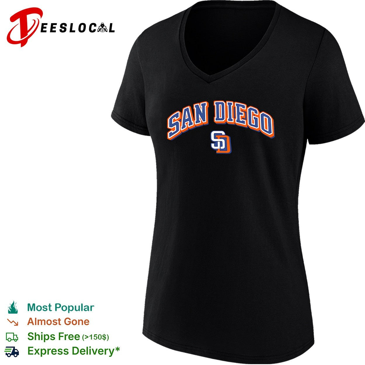 San Diego Padres SD logo shirt