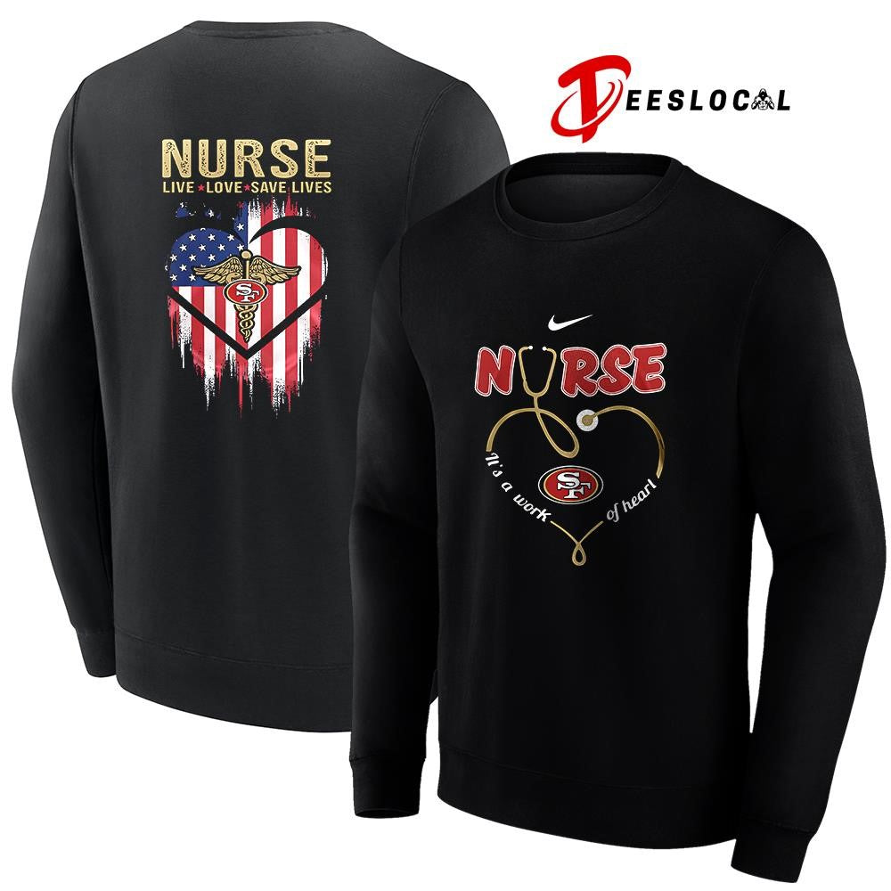 San Francisco 49ers x Army nurse it’s a work of heart shirt