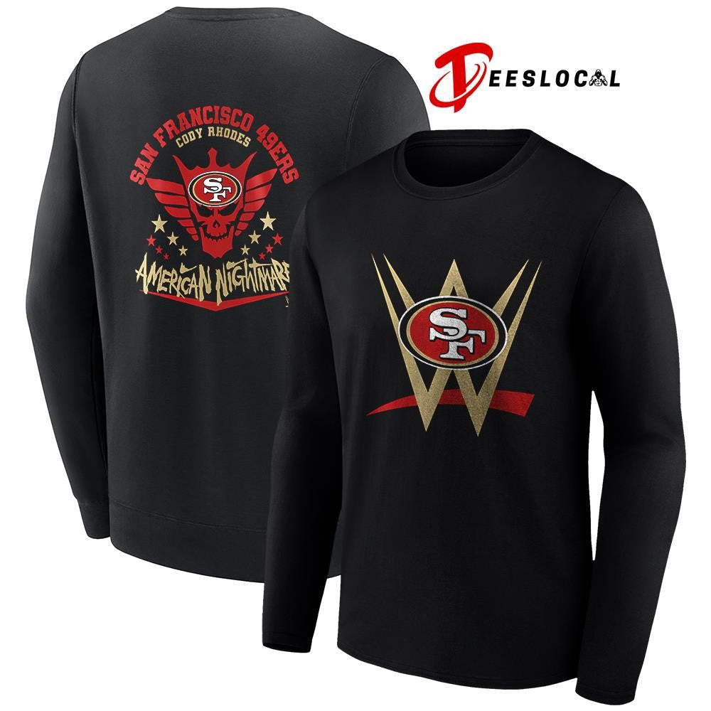 San Francisco 49ers x Cody Rhones American nightmare logo shirt