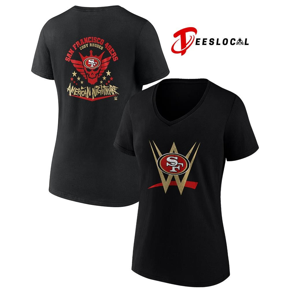 San Francisco 49ers x Cody Rhones American nightmare logo shirt