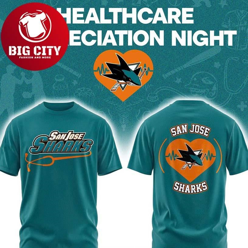 San Jose Sharks Healthcare Appreciation Night 2026 NHL Two Sided Shirt