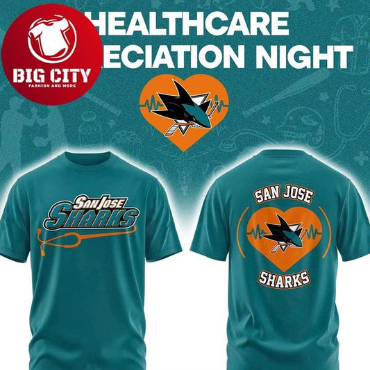 San Jose Sharks Healthcare Appreciation Night 2026 NHL Two Sided Shirt