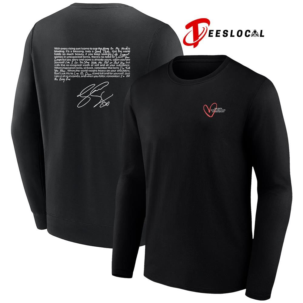 San Smith I’m Back tour in the lonely hour 10th Anniversary signature shirt