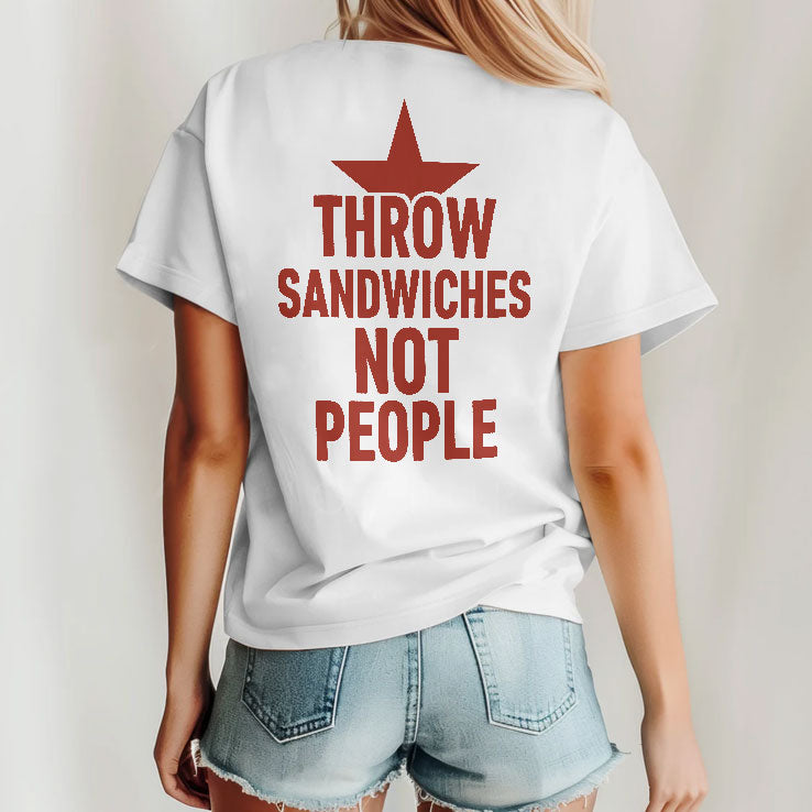 Sandwich Guy I Throw Sandwiches Not People Shirt