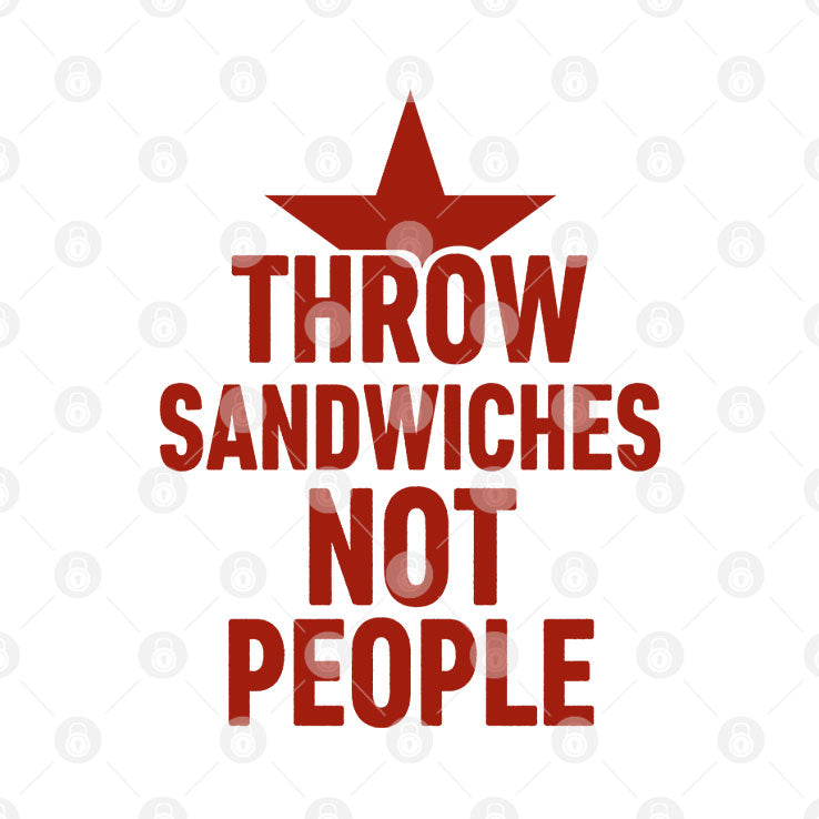 Sandwich Guy I Throw Sandwiches Not People Shirt