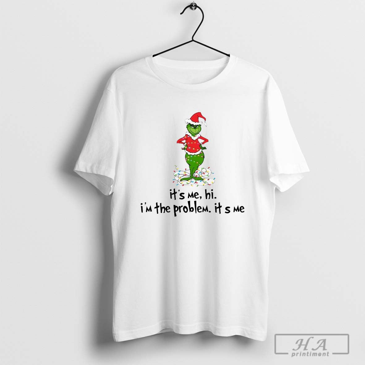 Santa Grinch Light Its Me Hi Im The Problem Its Me Christmas 2024 - clothing by TeeHivey.com