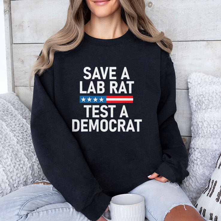 Save A Lab Rat Test A Democrat Funny Political T Shirt