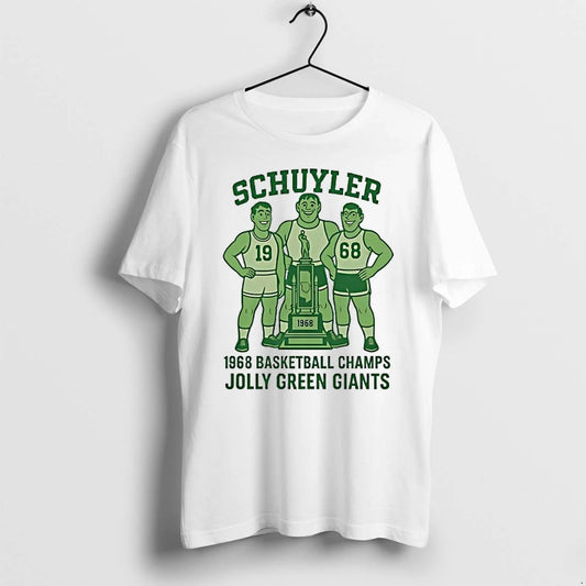 Schuyler Jolly Green Giants Basketball Champs 1968 Tshirts Sweater