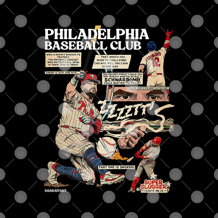 Schwarbomb Comic Philadelphia Baseball Club T Shirt
