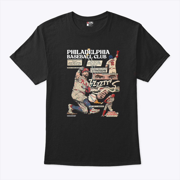 Schwarbomb Comic Philadelphia Baseball Club T Shirt