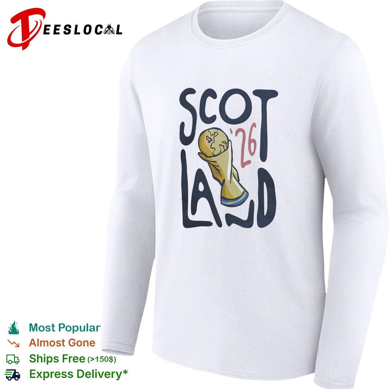 Scotland 2026 gold trophy shirt