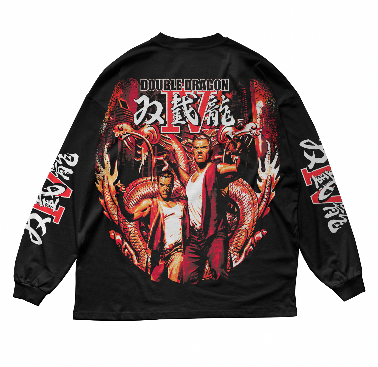 DOUBLE DRAGON IV BOX ART TEE LONG SLEEVE