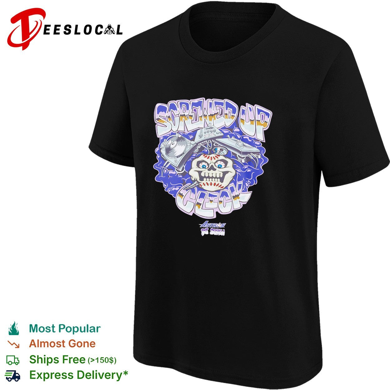 Screwed up click skull DJ shirt