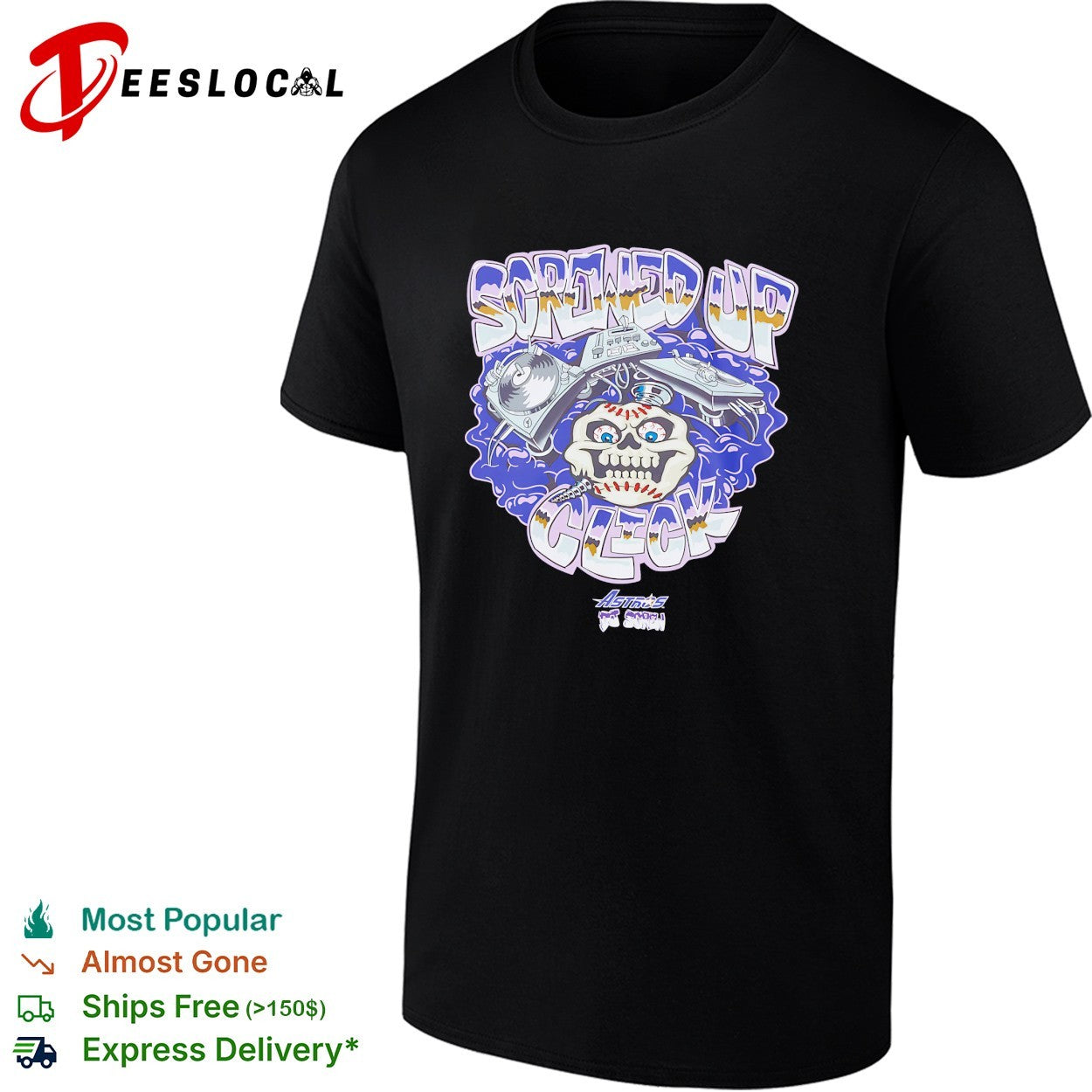 Screwed up click skull DJ shirt