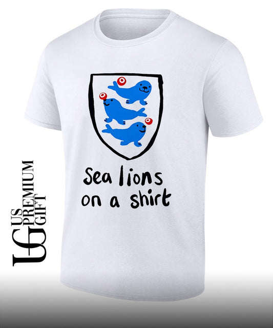 Sea Lions on a shirt England Footbal parody T-shirt