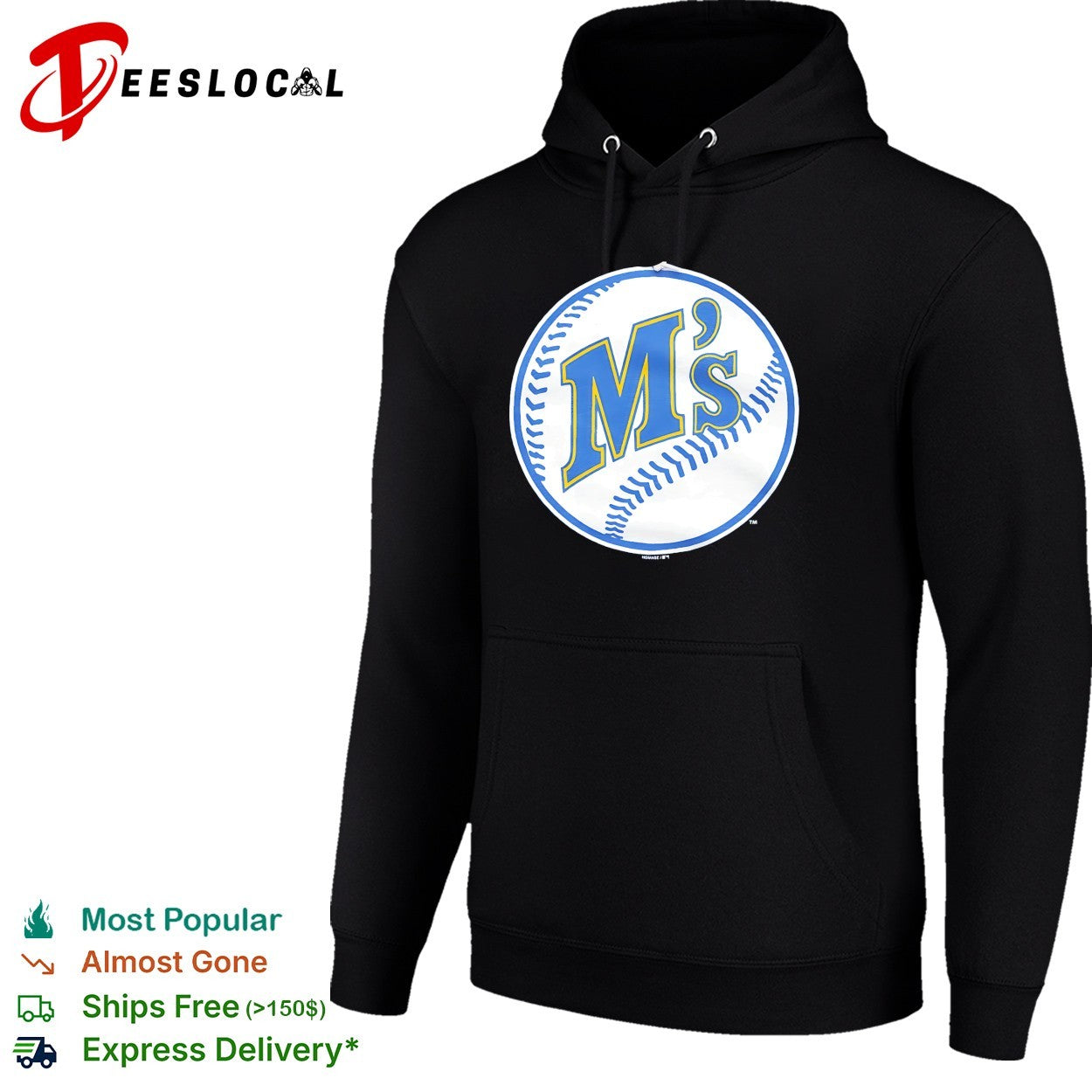 Seattle Mariners M’s vintage baseball circle Trident logo shirt
