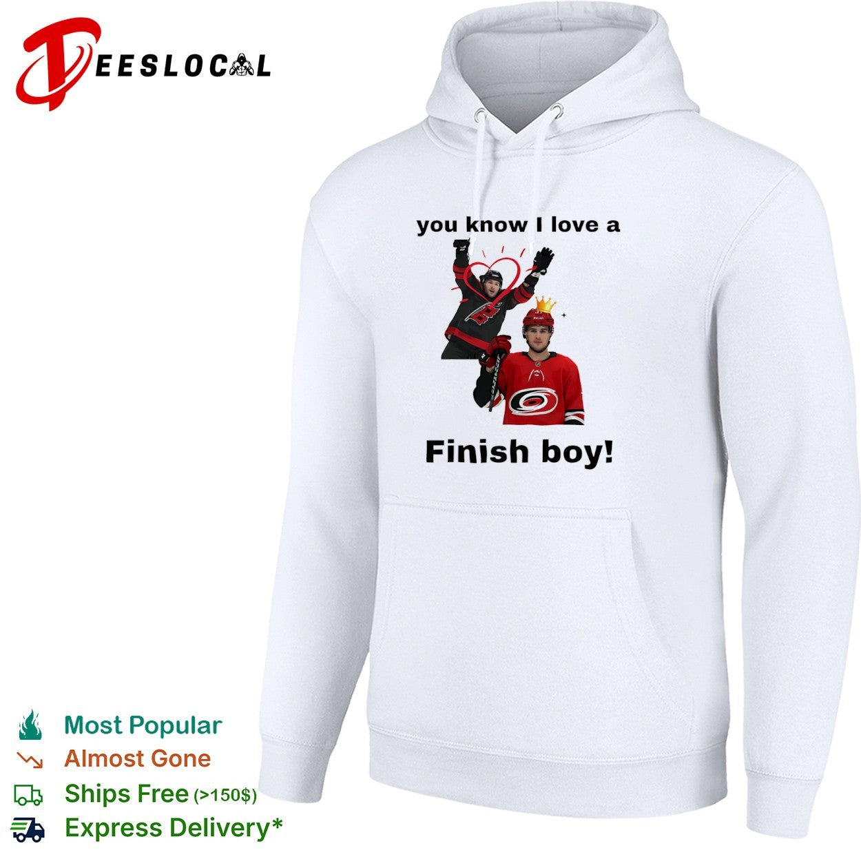 Sebastian Aho Carolina Hurricanes NHL you know I love a Finish boy shirt
