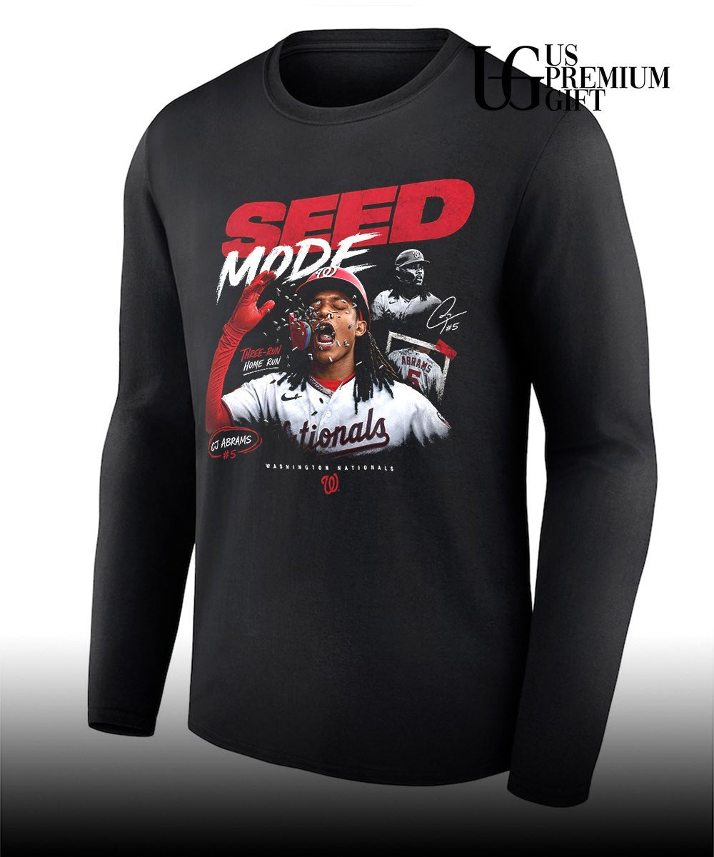 Seed Mode CJ Abrams Washington Nationals baseball signature shirt