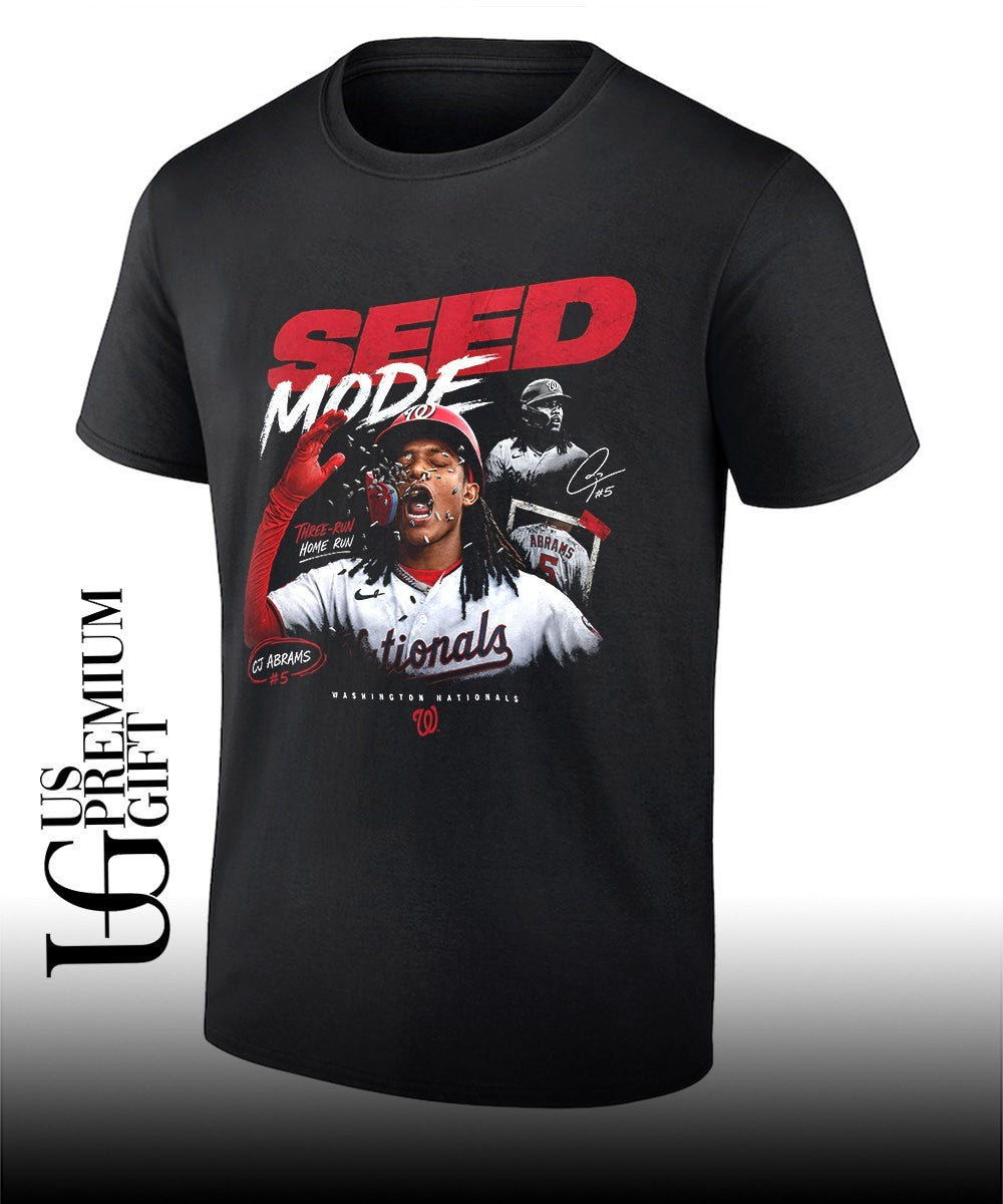 Seed Mode CJ Abrams Washington Nationals baseball signature shirt