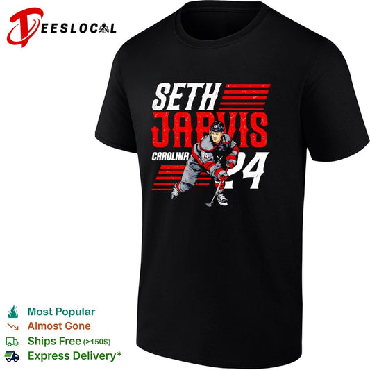Seth Jarvis 24 Carolina Hurricanes hockey player shirt
