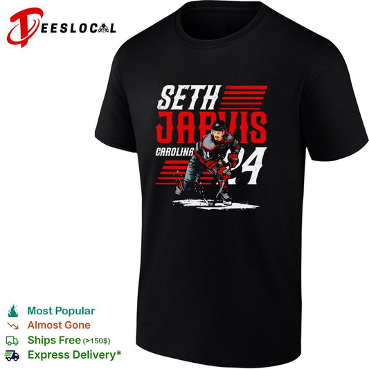 Seth Jarvis Carolina Hurricanes NHL Player 24 Number Shirt