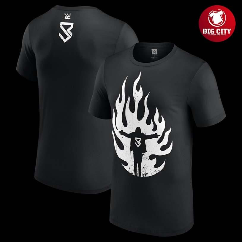 Seth Rollins Flames Two Sided Shirt