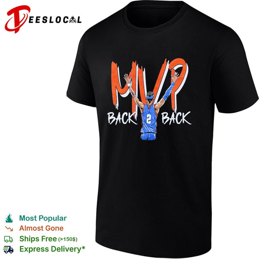 Shai Gilgeous Alexander Oklahoma City Thunder NBA MVP Back 2 Back shirt