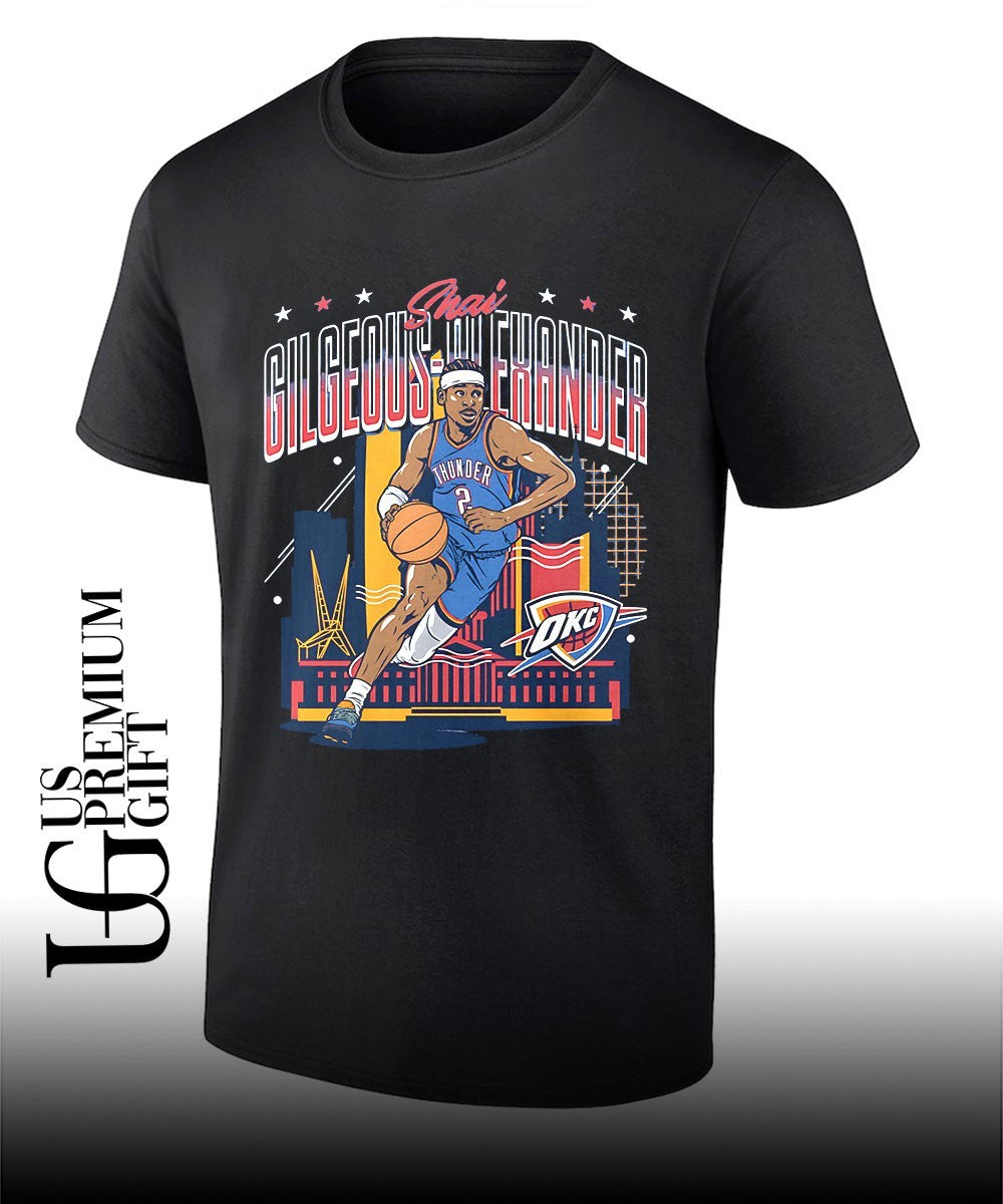Shai Gilgeous-Alexander Oklahoma City Thunder NBA Skyline City signature shirt