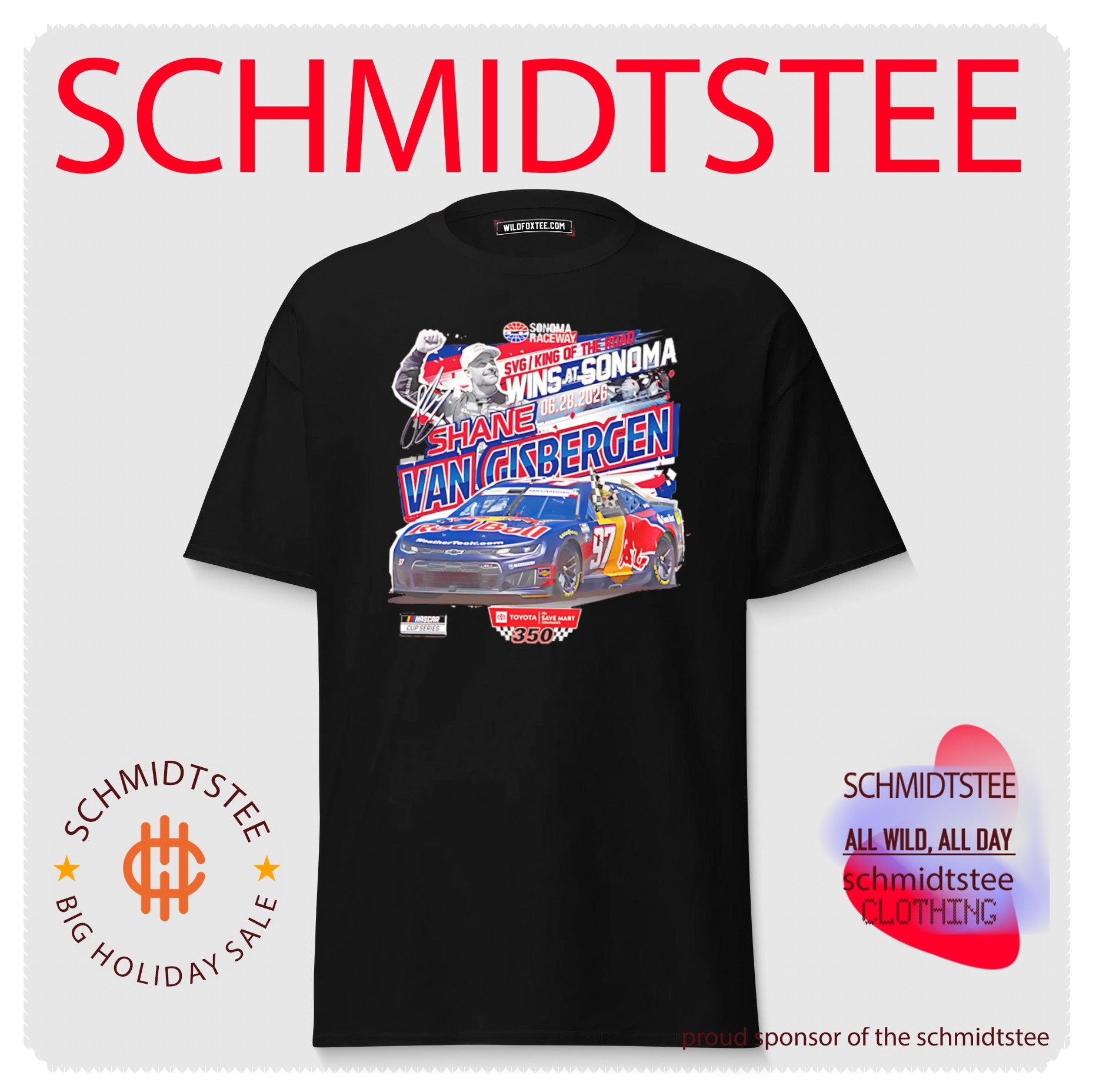 Shane van Gisbergen 2026 Toyota Save Mart 350 Winner Trackhouse Racing shirt